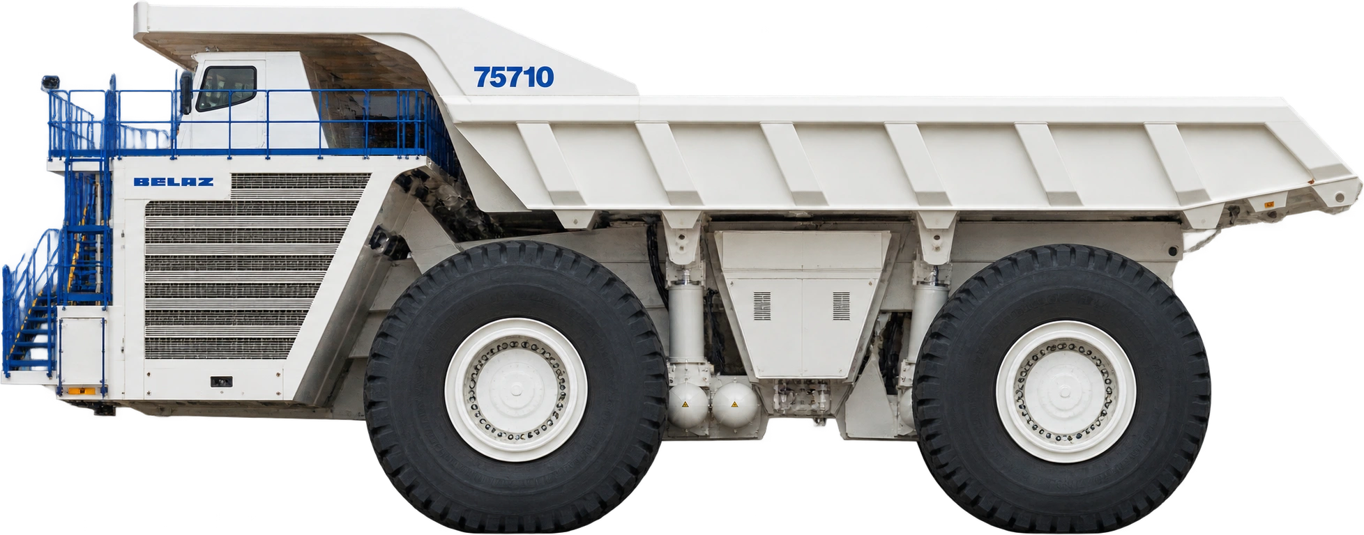 BelAZ 75710 haul truck, 2013 manufacturer brochure · basic equipment, body down. Overall height · ground to lowered-body canopy: 8.165 meters.
