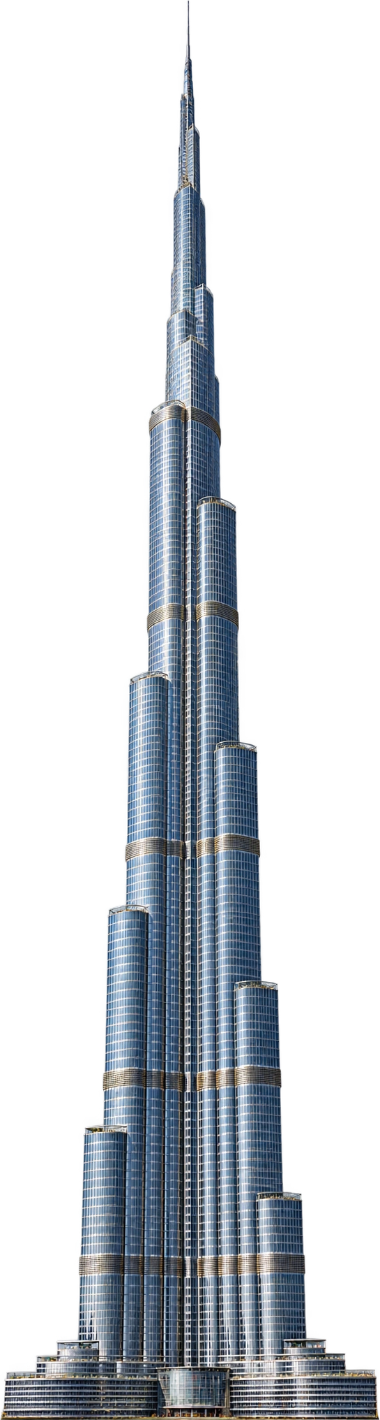 Burj Khalifa, Dubai, UAE. Architectural height: 828 meters.