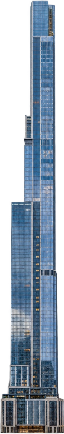 Central Park Tower, New York, USA. Architectural and tip height: 472.4 meters.