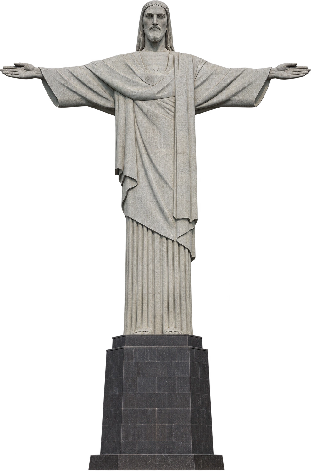Christ the Redeemer, Rio de Janeiro, Brazil. Statue and pedestal height · mountain excluded: 38 meters.
