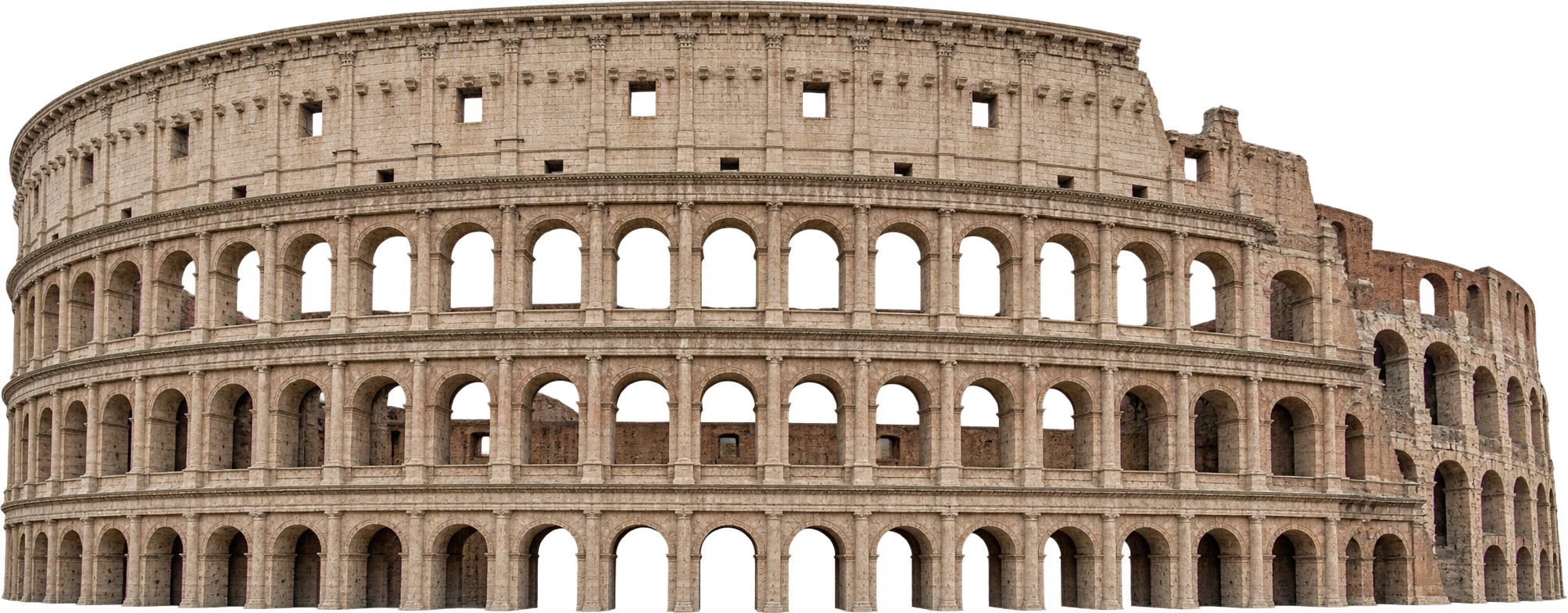 Colosseum, Rome, Italy · surviving exterior. Surviving high exterior wall · 48.5 m: 48.5 meters.