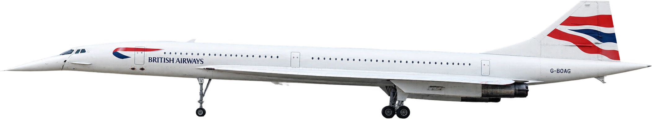 Concorde, British Airways · 2003 service-era configuration. Operator-listed height · landing gear extended: 11.3 meters.