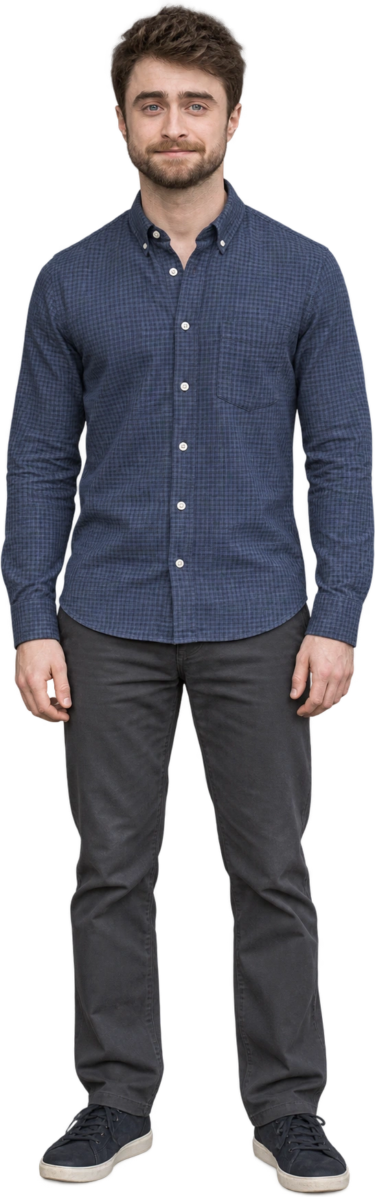 Illustrated likeness of Daniel Radcliffe, Illustrated likeness · self-reported stature. Vogue self-reported stature · 5 ft 5 in · footwear not stated: 1.651 meters.
