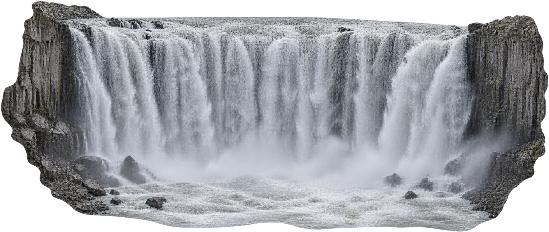 Dettifoss, Vatnajökull National Park · Iceland. Main drop · lower end of park's 44–45 m range: 44 meters.