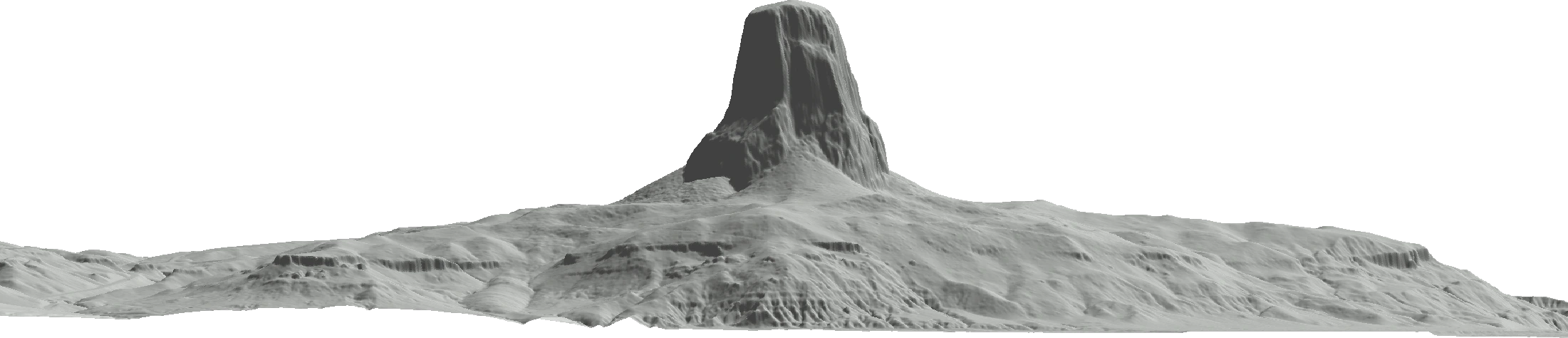 Devils Tower, Wyoming · native one-meter USGS terrain. Highest sampled elevation · NAVD88: 1558.1 meters, data-derived estimate.