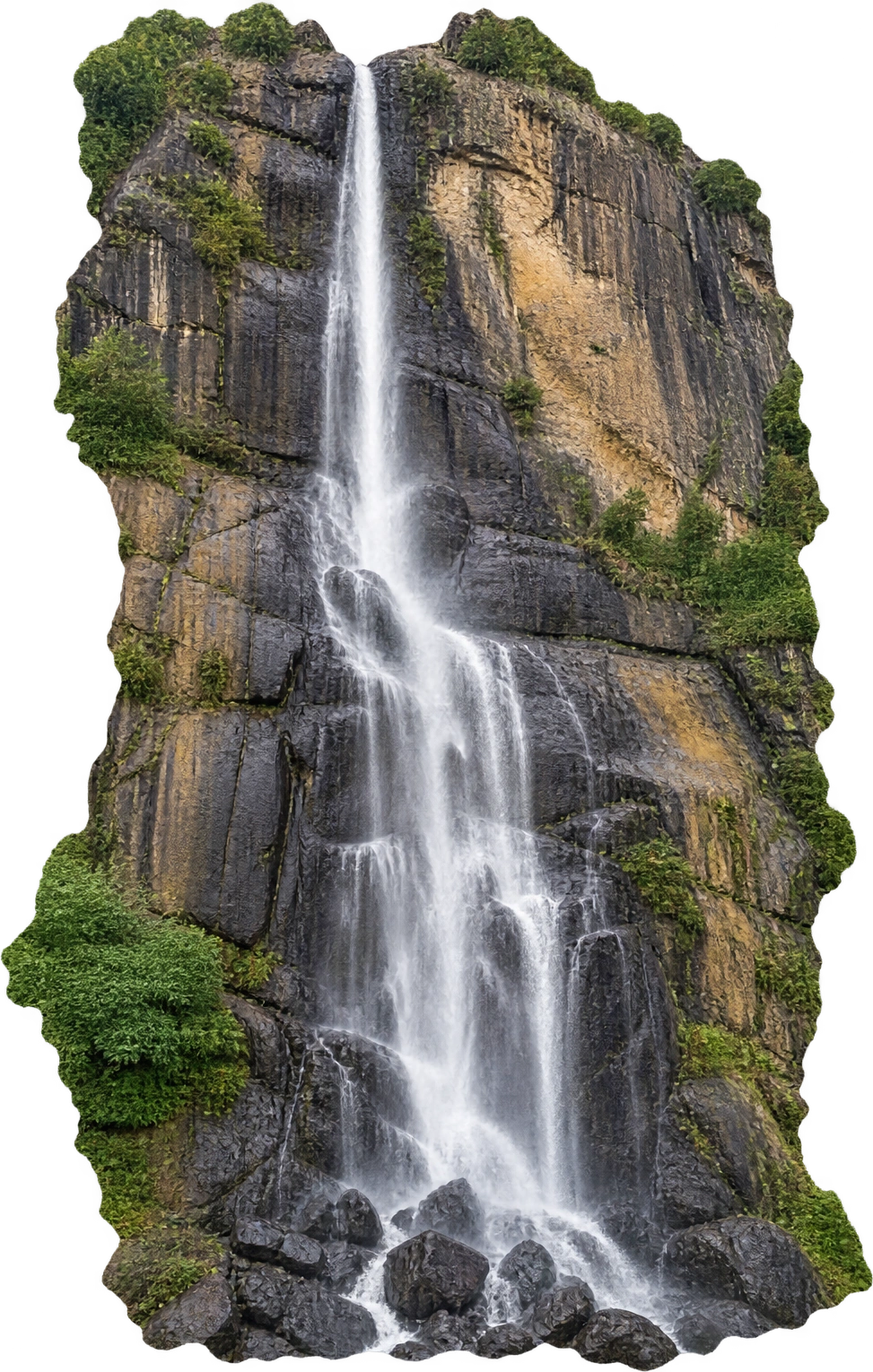 Diyaluma Falls, Koslanda · Sri Lanka. Principal cascade · CCF's rounded 220 m reference: 220 meters.