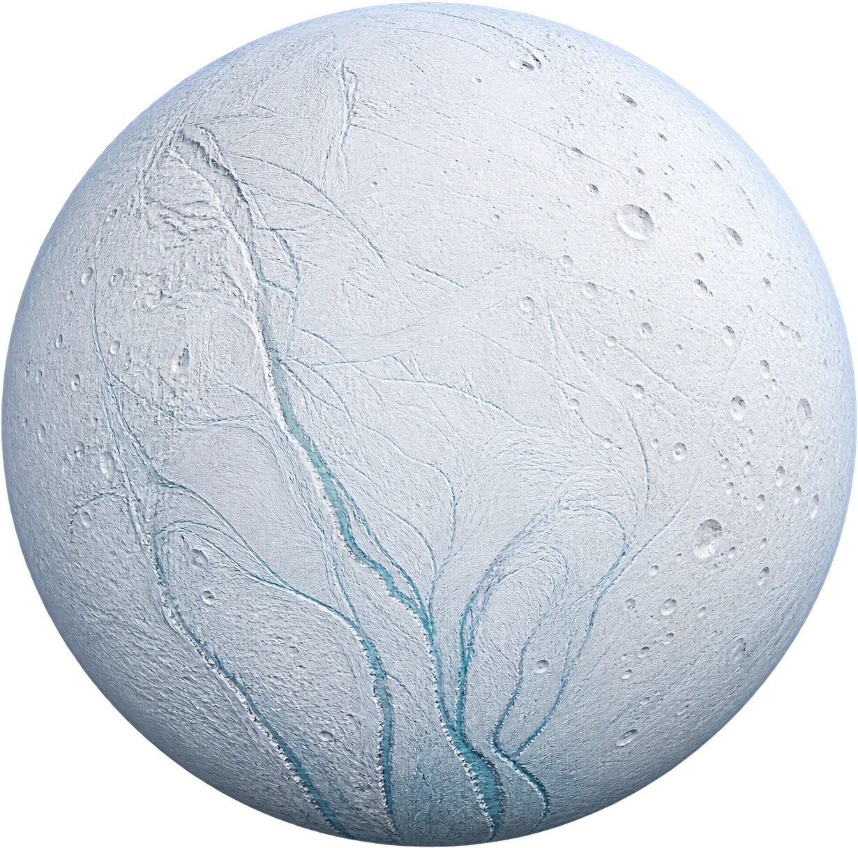 Enceladus, Mean-diameter reference · idealized sphere. Mean diameter · twice JPL mean radius: 504200 meters.