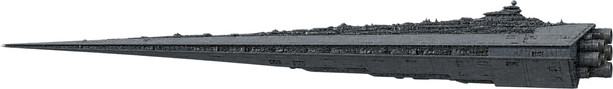 Executor, Star Wars · Return of the Jedi (1983). Published fictional overall length · Super Star Destroyer: 19000 meters.