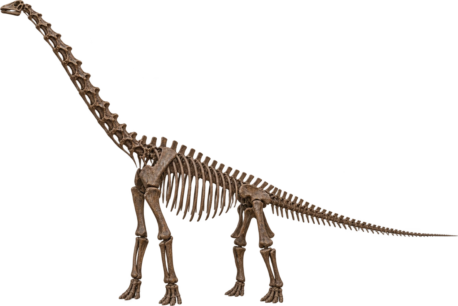 Giraffatitan brancai, Berlin skeletal mount · reported exhibit height. Museum-reported mounted skeletal height · 13.27 meters: 13.27 meters, illustrative estimate.