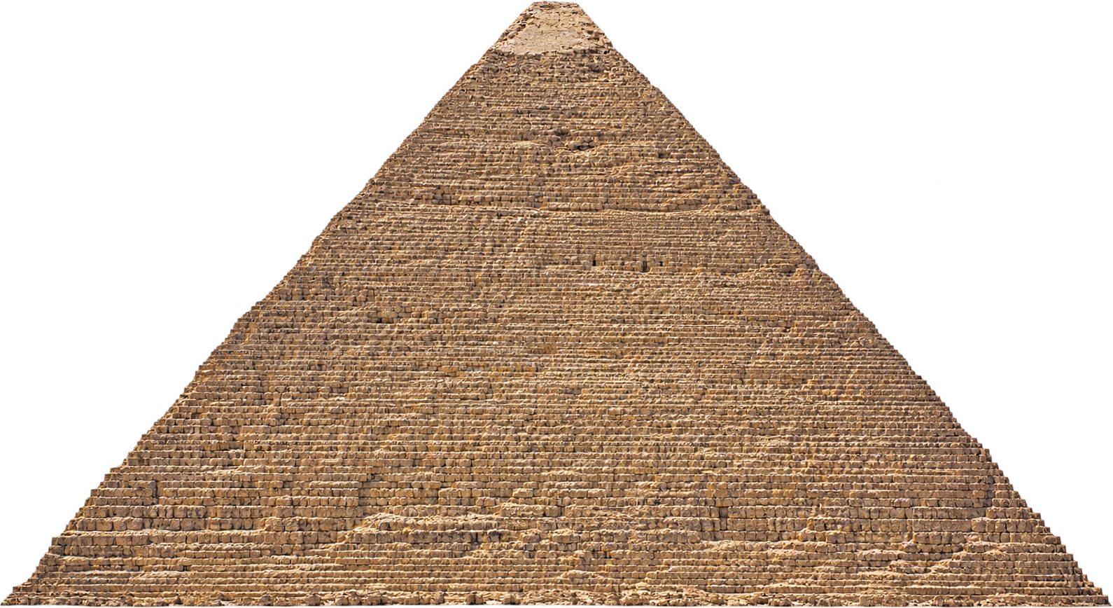 Great Pyramid of Giza, Khufu · present-day height. Approximate surviving vertical height: 138.5 meters.
