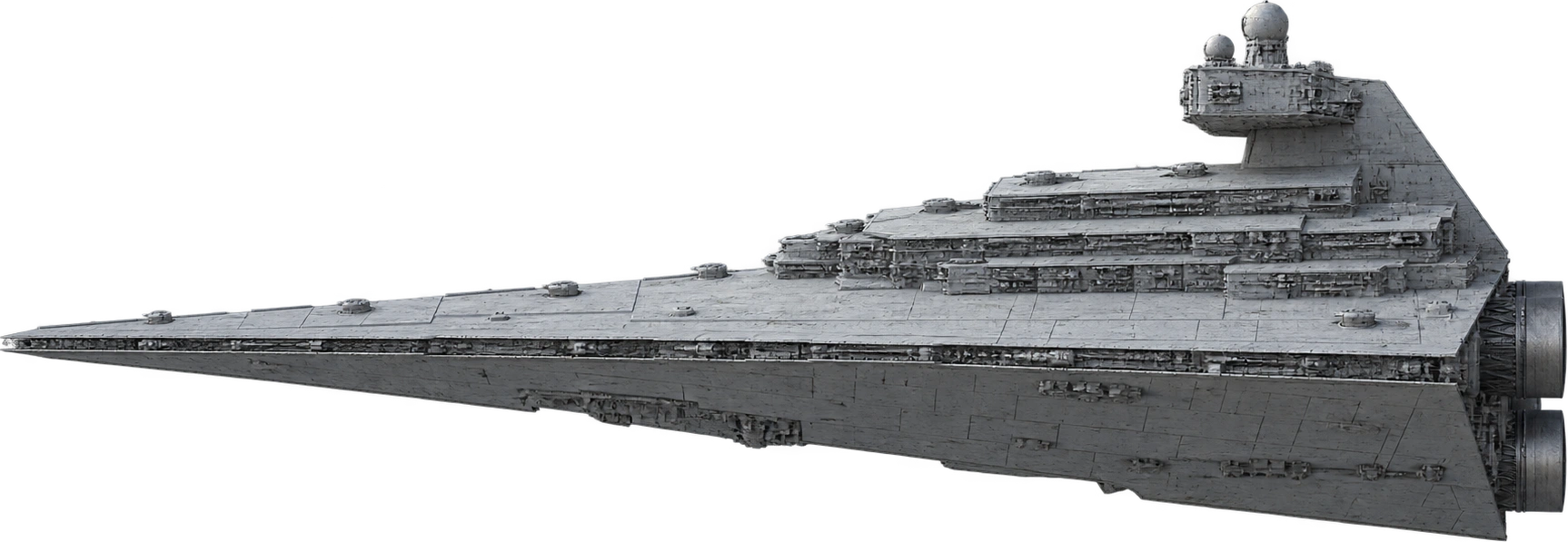 Imperial Star Destroyer, Star Wars · original-trilogy Imperial class. Published fictional overall length · bow to stern: 1600 meters.