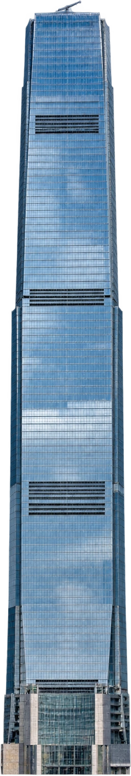International Commerce Centre, Hong Kong, China. Architectural and tip height: 484 meters.