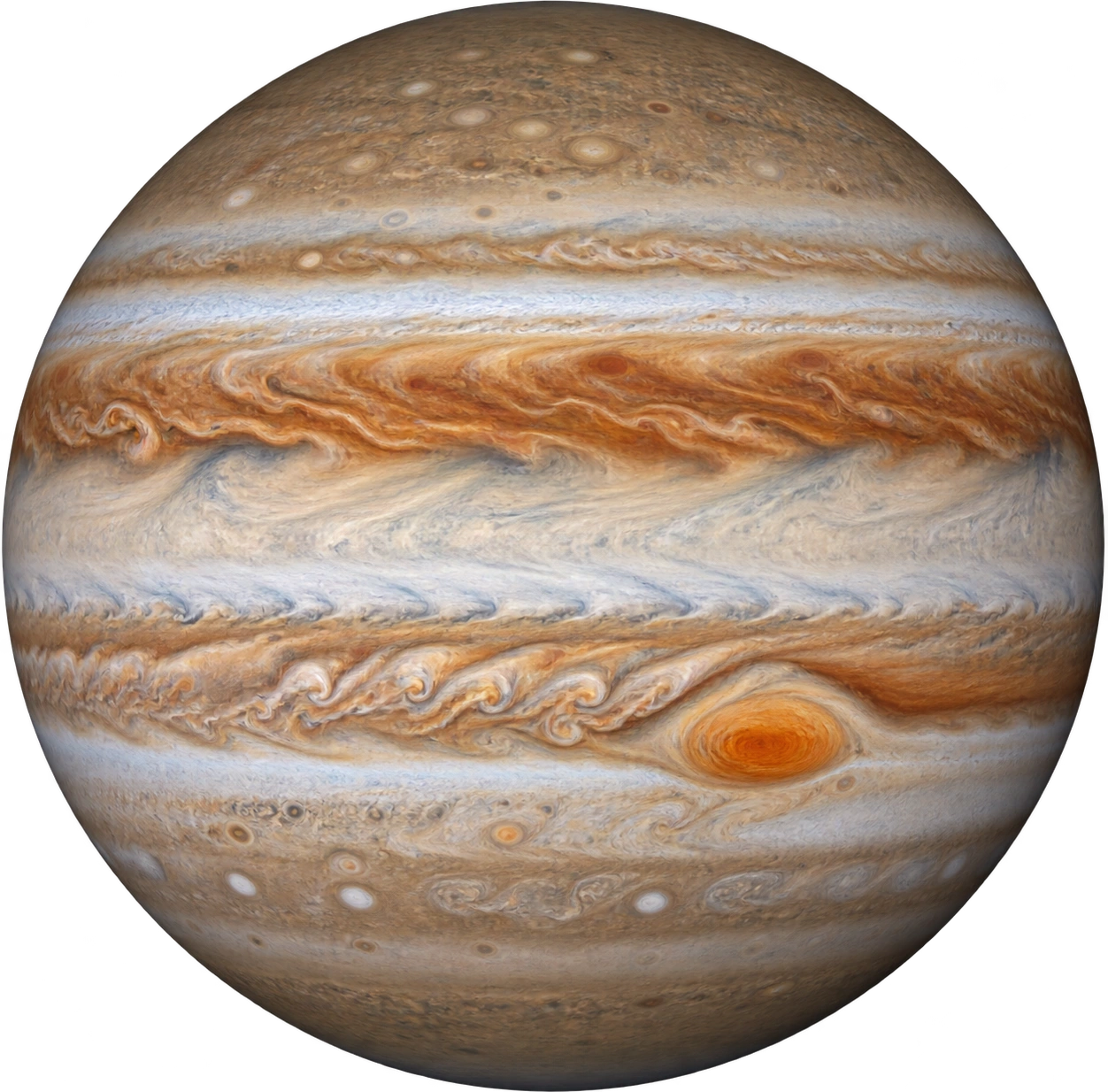 Jupiter, Mean-diameter reference · idealized sphere. Mean diameter · twice JPL mean radius: 139822000 meters.