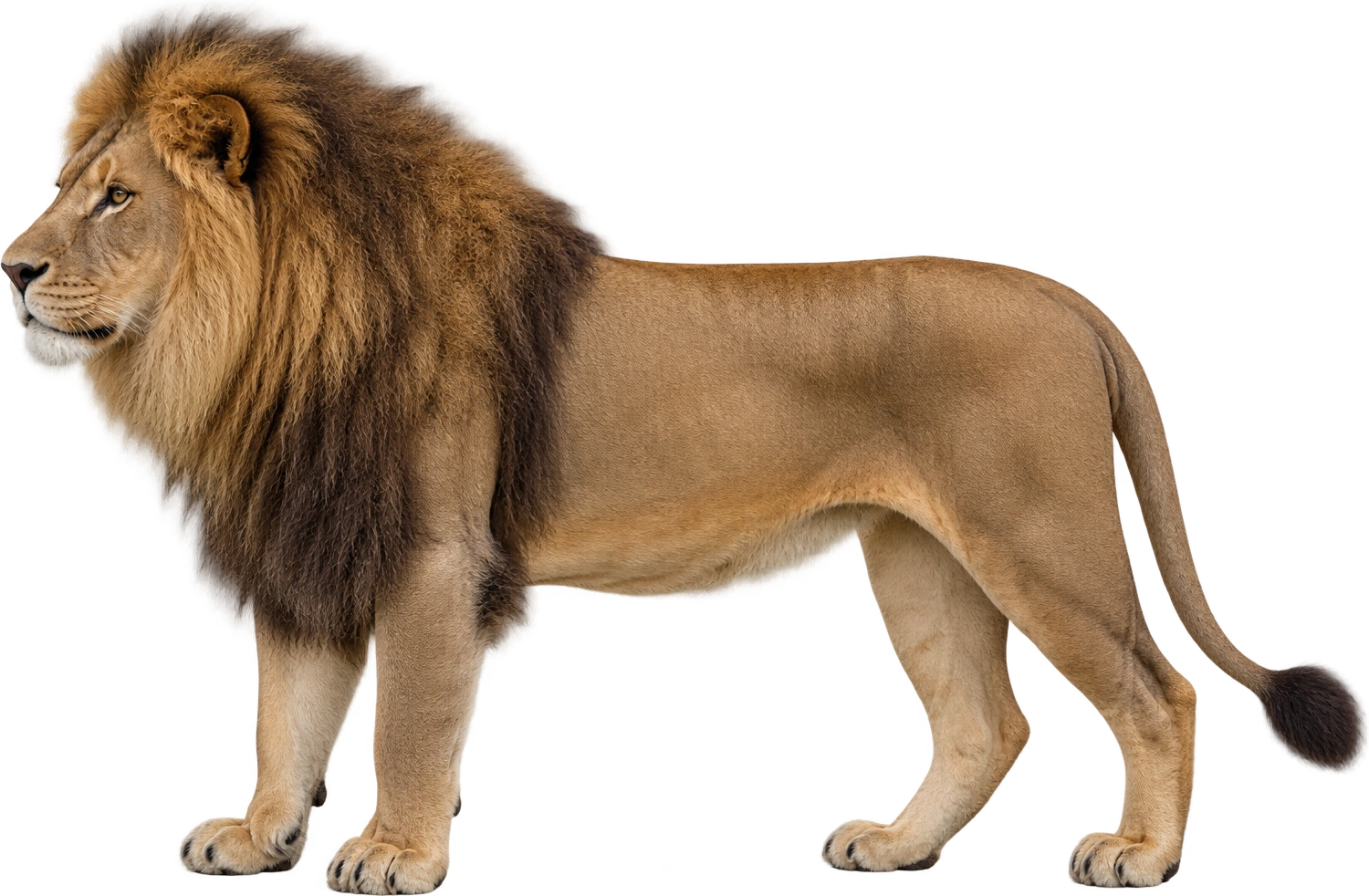 Lion, Adult male · upper shoulder-height reference. Zoo-described upper shoulder height · approximately 1.2 meters: 1.2 meters, illustrative estimate.
