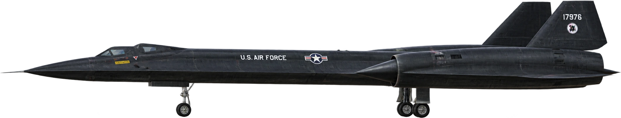 Lockheed SR-71 Blackbird, SR-71A · historical gear-down configuration. Listed overall height · 18 ft 6 in: 5.6388 meters.