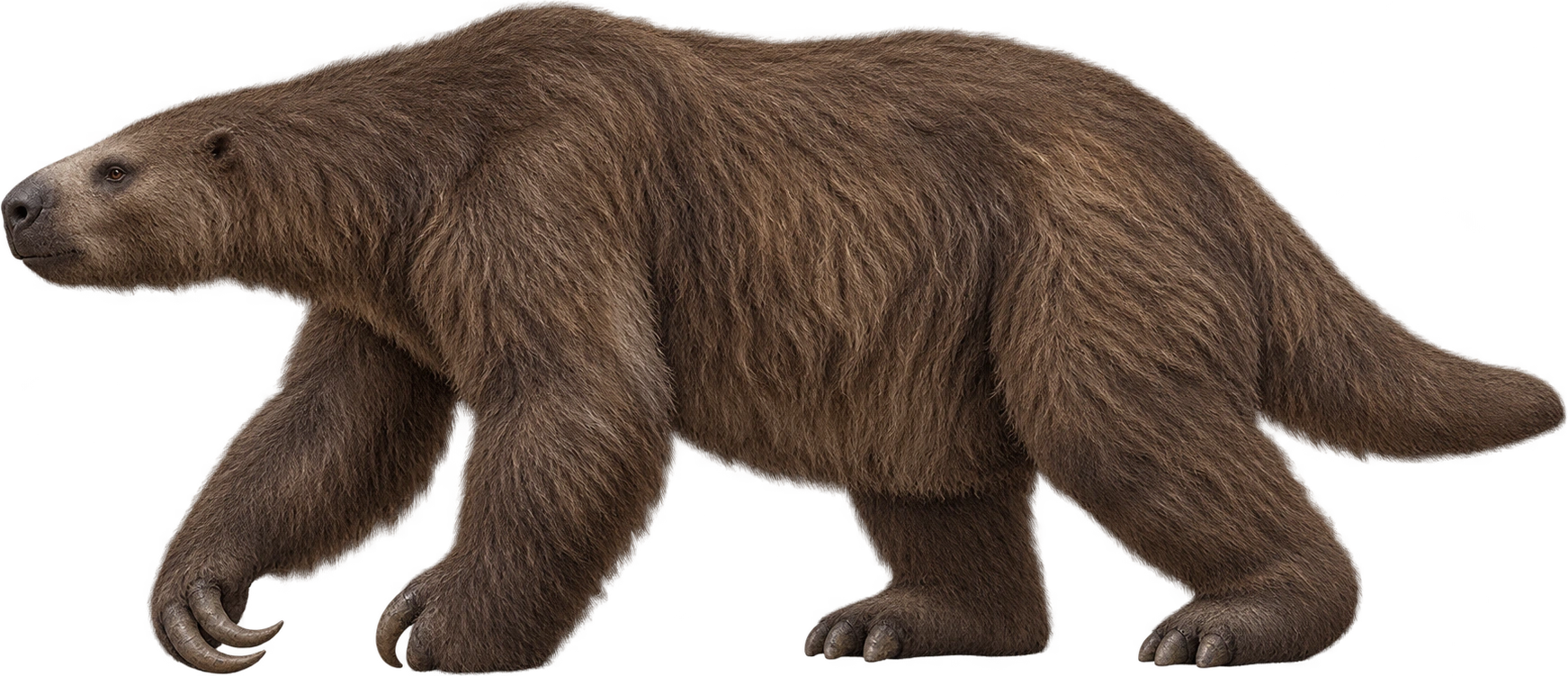 Megatherium americanum, CNRS approximate total-length reference. CNRS approximate total-length reference · approximately 6 meters: 6 meters, illustrative estimate.