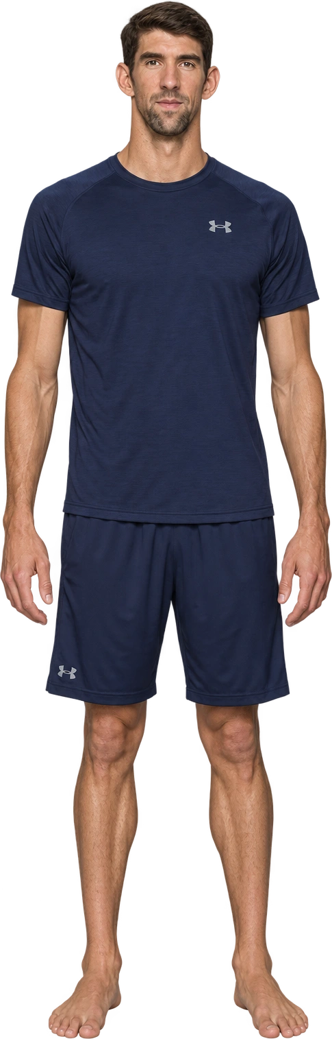 Illustrated likeness of Michael Phelps, Illustrated likeness · listed stature. Team USA listed stature · 6 ft 4 in · footwear not stated: 1.9304 meters.