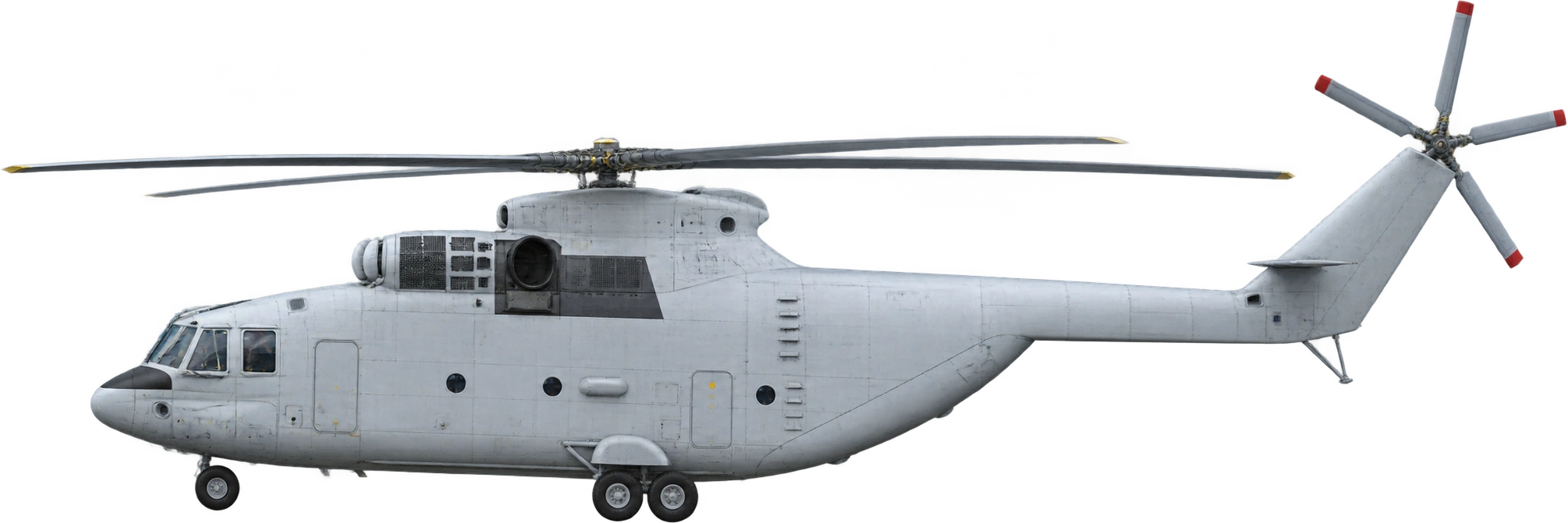 Mil Mi-26 helicopter, Mi-26T2 · manufacturer brochure rotor configuration. Overall length with rotors · 40.02-meter diagram reference: 40.02 meters.