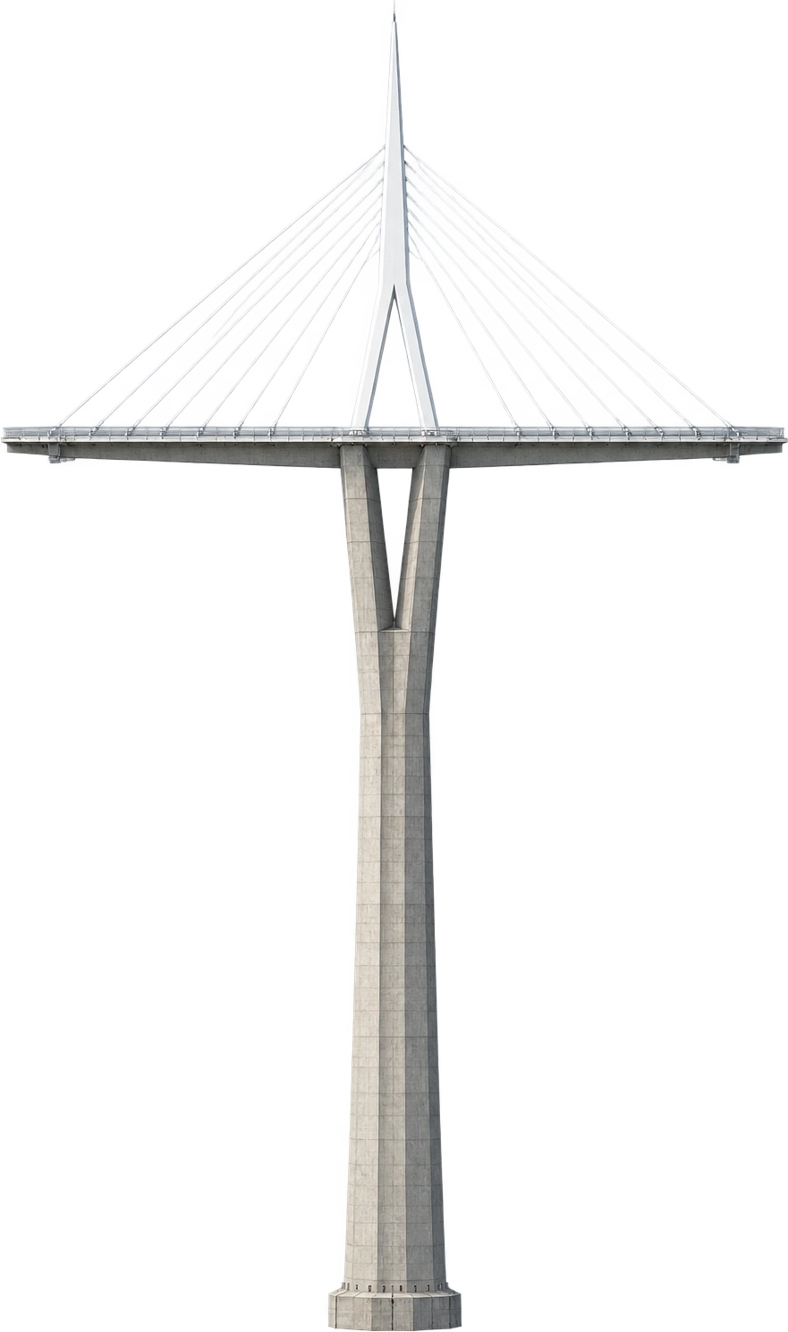 Millau Viaduct, Millau, Aveyron, France. Tallest structural assembly · 343 m: 343 meters.