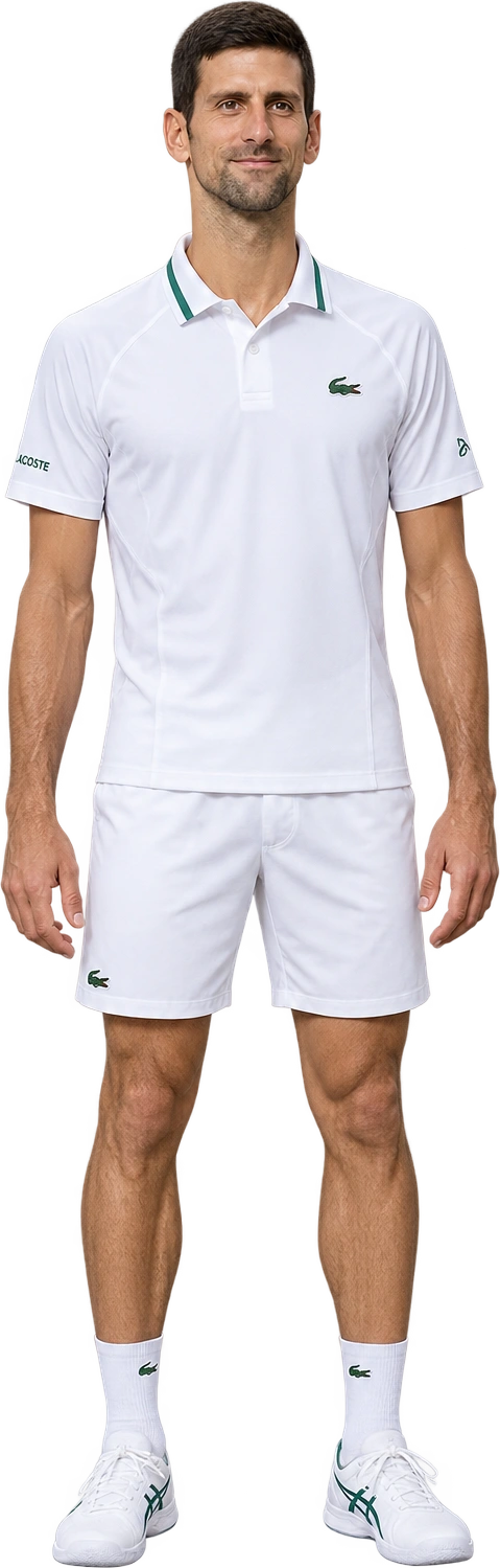 Illustrated likeness of Novak Djokovic, Illustrated likeness · listed stature. ATP Tour listed stature · 188 cm / 6 ft 2 in · footwear not stated: 1.88 meters.