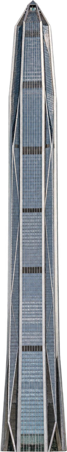 Ping An Finance Center, Shenzhen, China. Completed design · architectural and tip height: 599.1 meters.