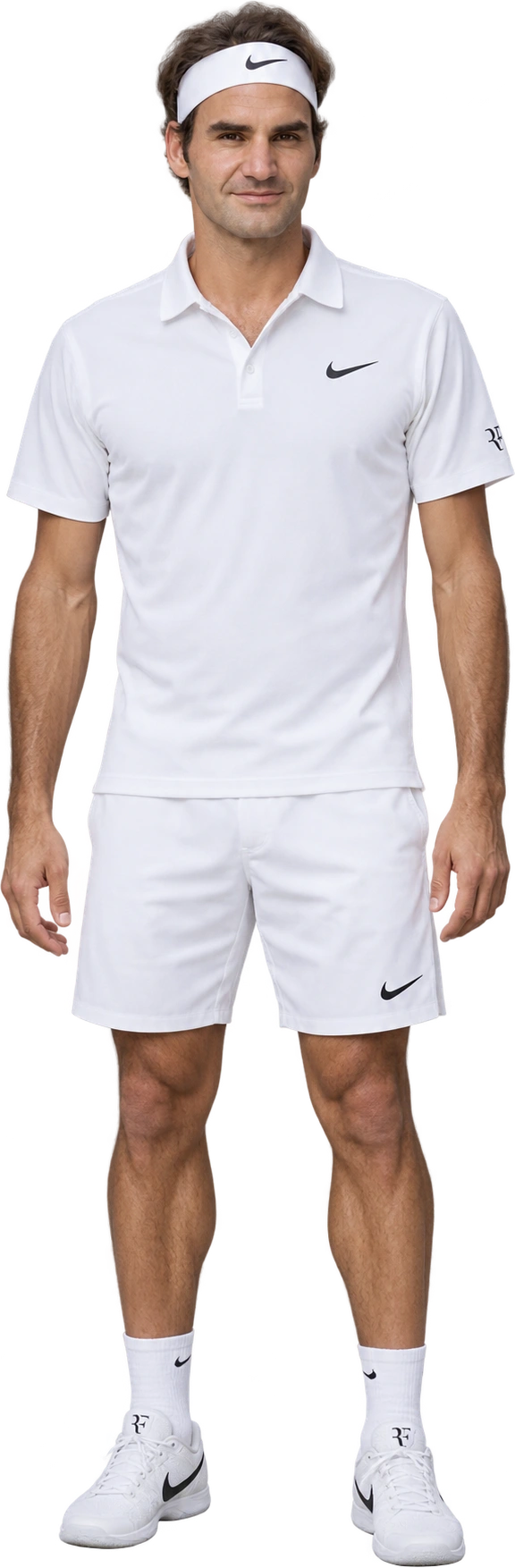 Illustrated likeness of Roger Federer, Illustrated likeness · listed stature. ATP Tour listed stature · 185 cm / 6 ft 1 in · footwear not stated: 1.85 meters.