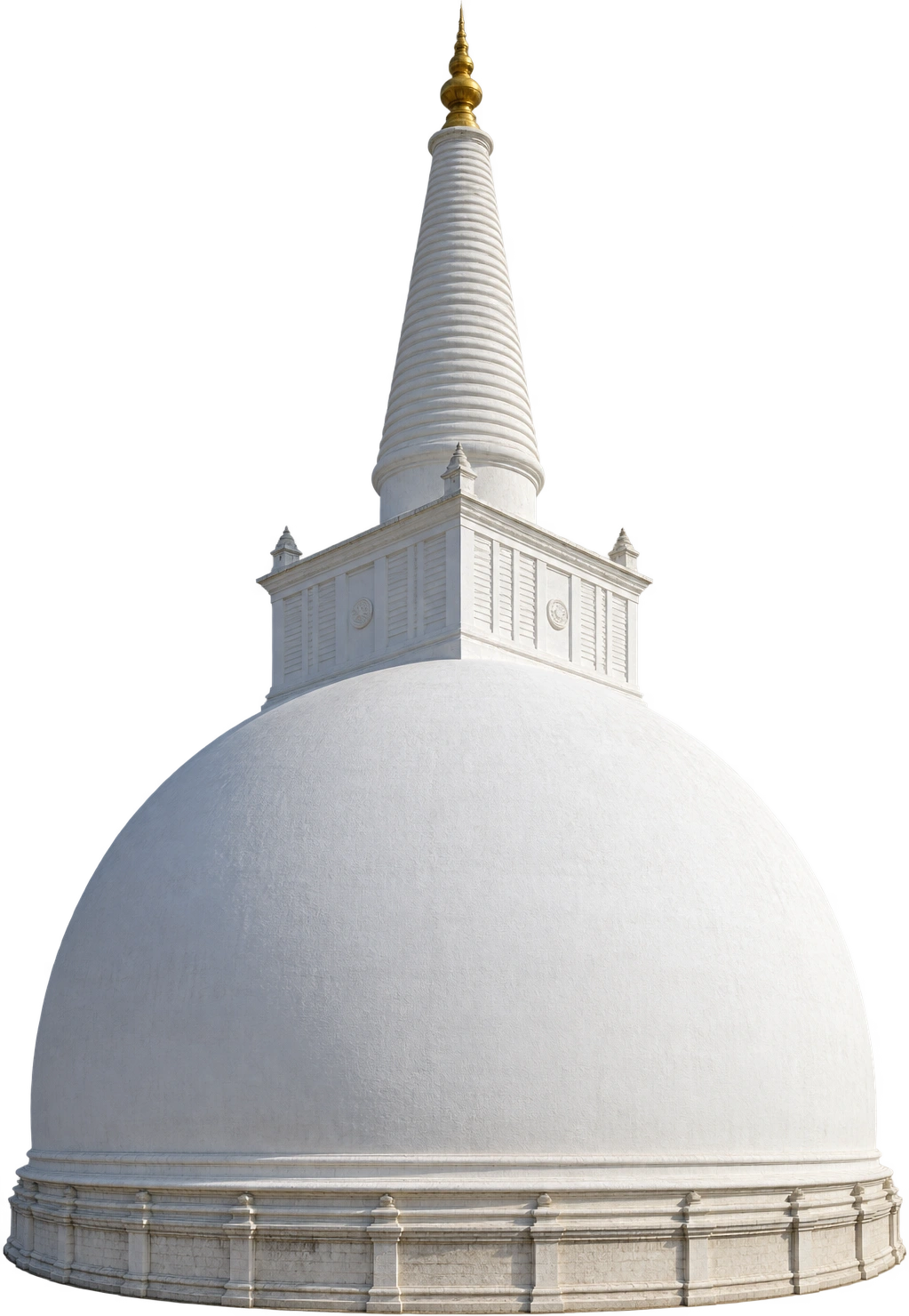 Ruwanwelisaya, Anuradhapura, Sri Lanka. Present monument to pinnacle · 103 m: 103 meters.