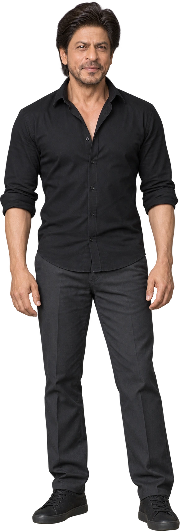 Illustrated likeness of Shah Rukh Khan, Illustrated likeness · listed stature. Eros Now listed stature · 5 ft 7 in · footwear not stated: 1.7018 meters.