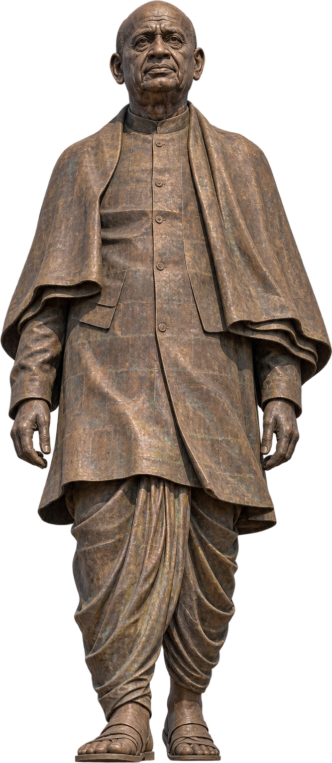 Statue of Unity, Gujarat, India · statue only. Statue height · separate supporting base excluded: 182 meters.