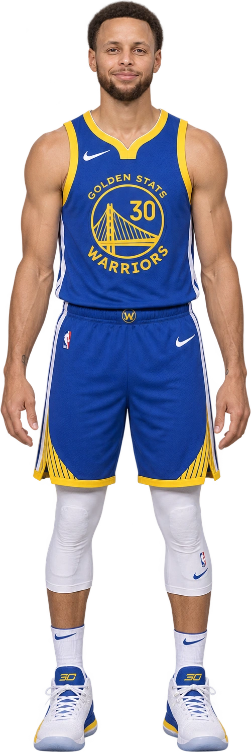 Illustrated likeness of Stephen Curry, Illustrated likeness · listed stature. NBA listed stature · 6 ft 2 in · footwear not stated: 1.88 meters.