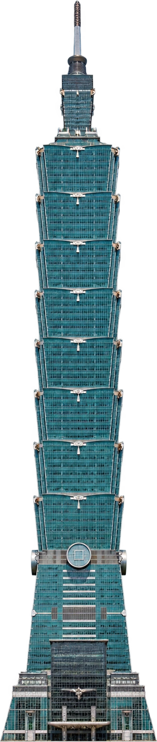 Taipei 101, Taipei, Taiwan · spire included. Architectural height, including spire: 508 meters.