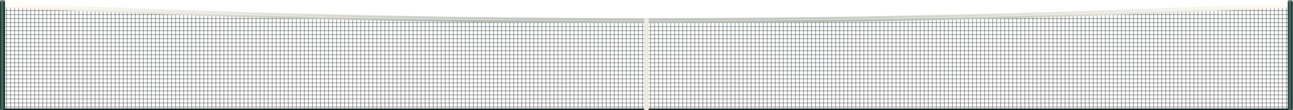 Tennis net, ITF 2026 doubles configuration. ITF 2026 doubles configuration · center height: 0.914 meters.