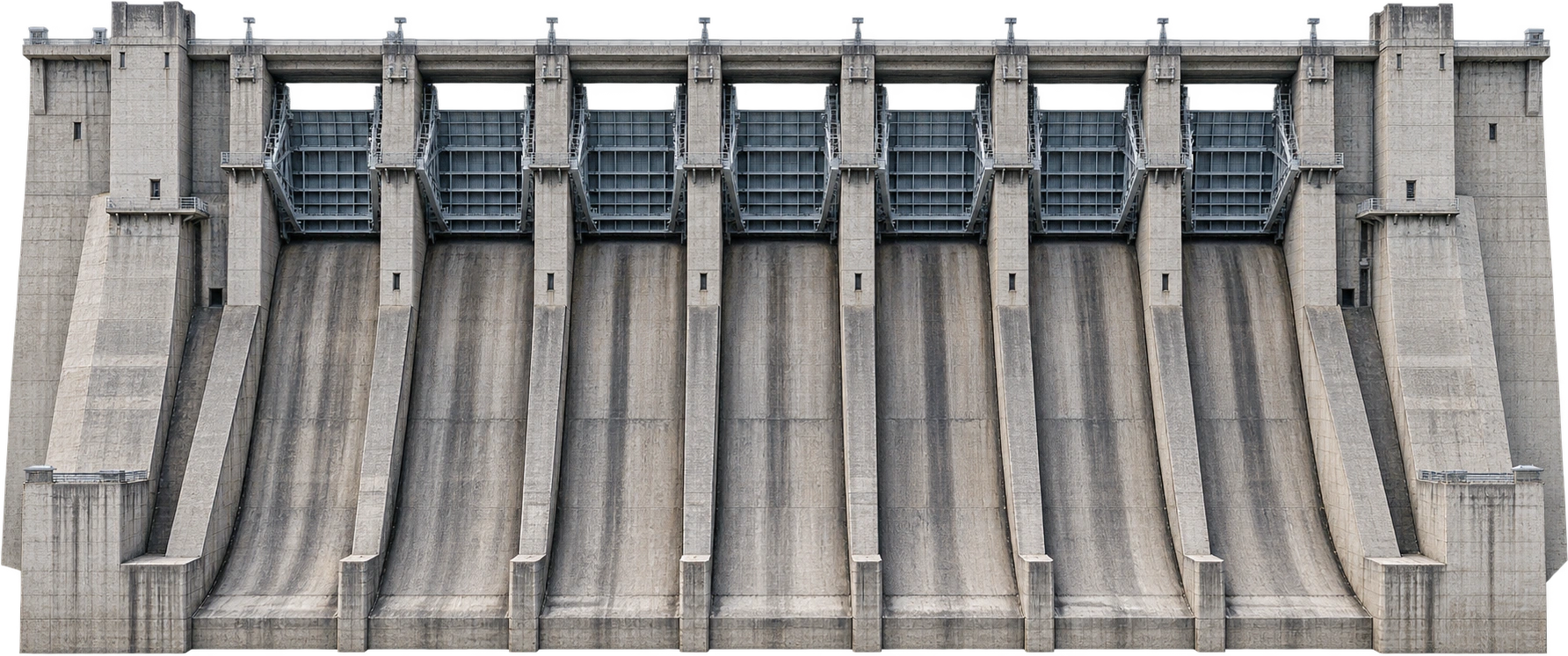 Three Gorges Dam, Hubei, China · maximum structural section. Maximum dam height above foundation · 181 m: 181 meters.
