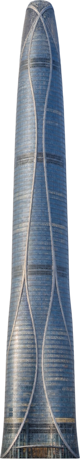Tianjin CTF Finance Centre, Tianjin, China. Architectural height · upper equipment excluded: 530 meters.