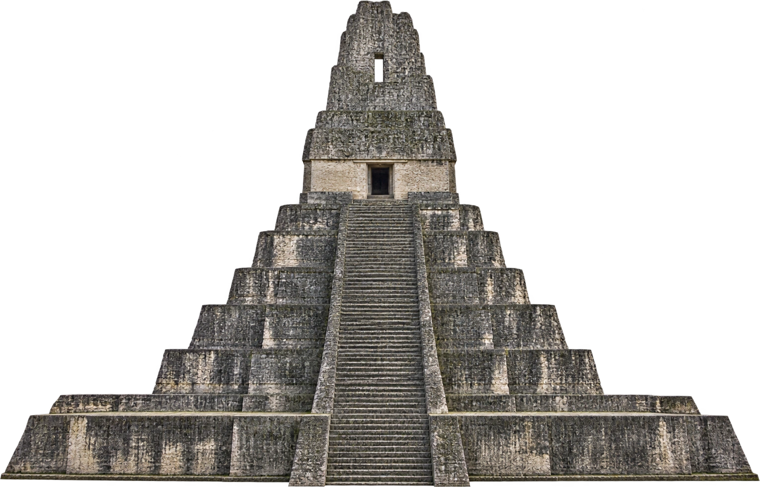 Tikal Temple IV, Tikal, Petén, Guatemala. Basal platform to roof comb · about 70 m: 70 meters.