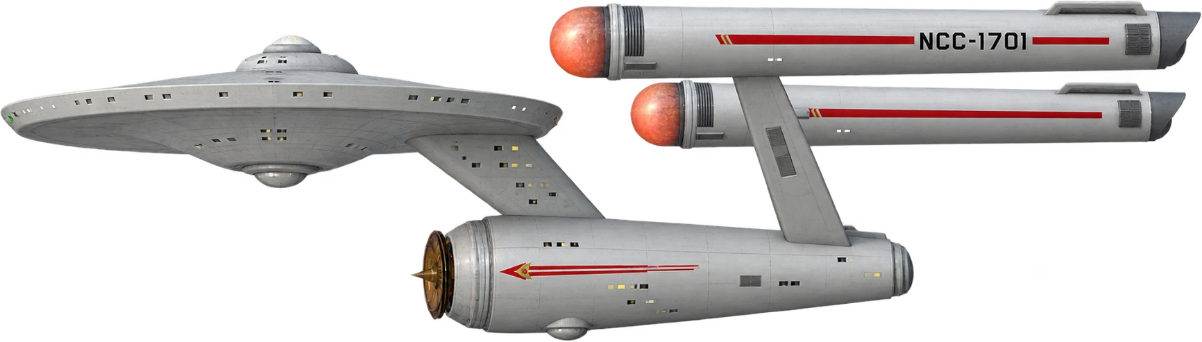 USS Enterprise NCC-1701, Star Trek · original television series. Reported fictional length · 947 feet: 288.6456 meters.